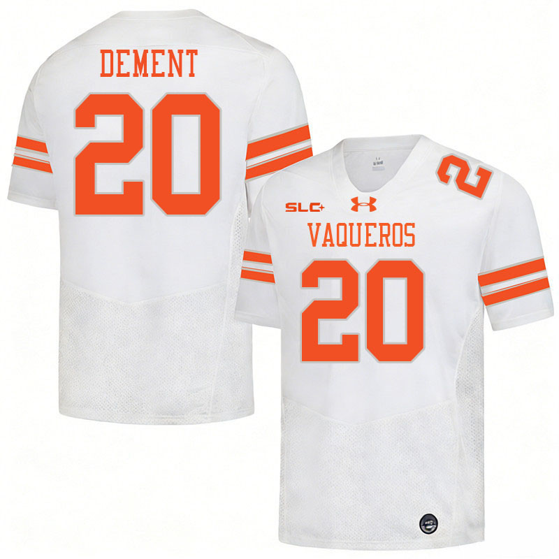 UT Rio Grande Valley Vaqueros #20 TJ Dement College Football Jerseys,Uniforms-White
